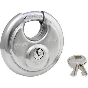 Master Lock Padlock Unisex OS Silver NEW Shielded Disc 40DPF Hardened Steel